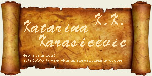 Katarina Karašićević vizit kartica